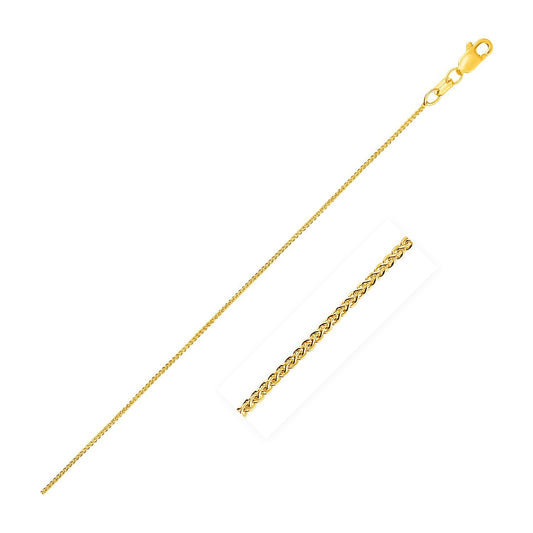 Size: 18'' - 10k Yellow Gold Wheat Chain 0.6mm (0.60 mm)