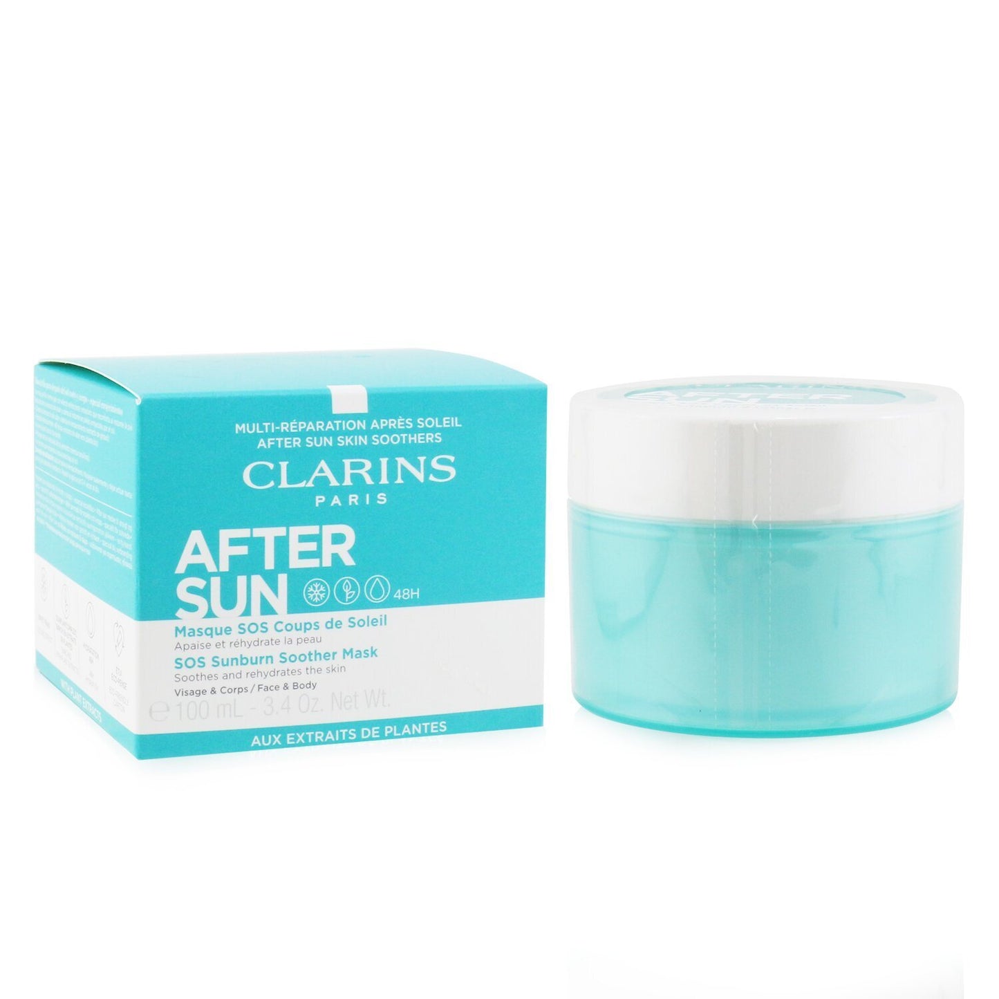 Clarins - After Sun SOS Sunburn Soother Mask - For Face & Body - 100ml/3.4oz StrawberryNet