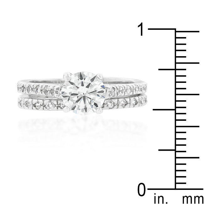 Glistening Engagement Ring Set